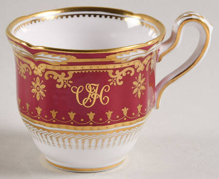 Lancaster Crimson Footed Demitasse Cup