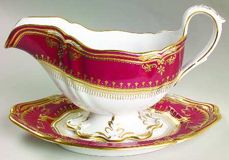 Lancaster Crimson Gravy Boat & Underplate
