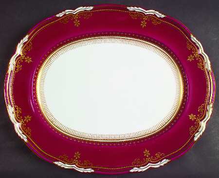 Lancaster Crimson 15" Oval Serving Platter