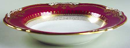 Lancaster Crimson Rim Soup Bowl