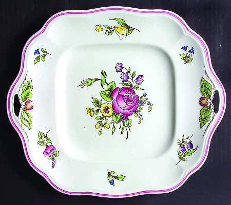 Luneville Square Handled Cake Plate