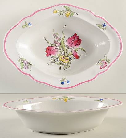 Luneville 10" Oval Vegetable Bowl