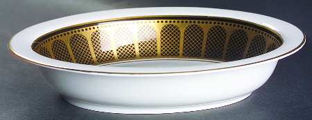 Marble Arch Black 9" Oval Vegetable Bowl