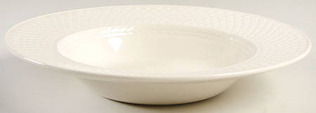 Mansard (Off White, Earthenware) Large Rim Soup Bowl