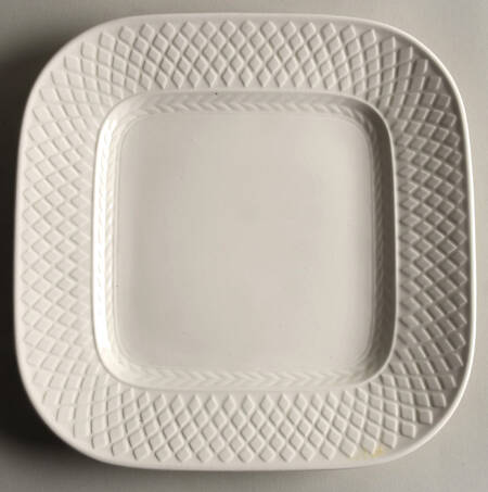 Mansard (Off White, Earthenware) Square Salad Plate