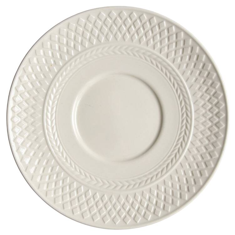 Mansard (Off White, Earthenware) Saucer for Cream Soup Bowl