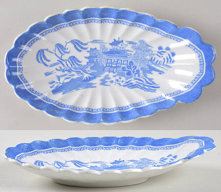 Mandarin Blue (Chelsea, No Trim) Pickle Dish