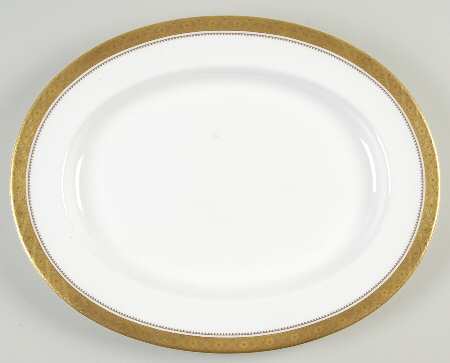 Mandarin Gold 13" Oval Serving Platter