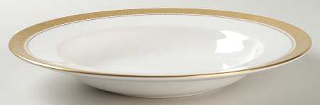 Mandarin Gold Large Rim Soup Bowl