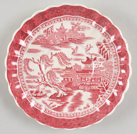 Mandarin Pink (Chelsea, No Trim) Saucer
