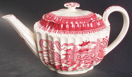 Mandarin Pink (Chelsea, No Trim) Teapot & Lid