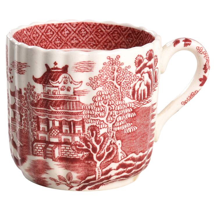 Mandarin Pink (Chelsea, No Trim) Flat Demitasse Cup