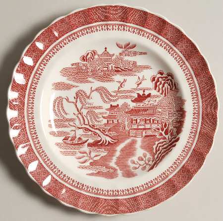 Mandarin Pink (Chelsea, No Trim) Salad Plate