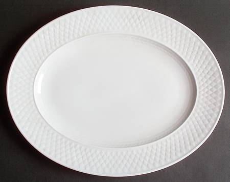 Mansard (Bone) 15" Oval Serving Platter
