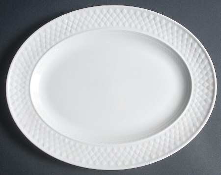 Mansard (Bone) 13" Oval Serving Platter