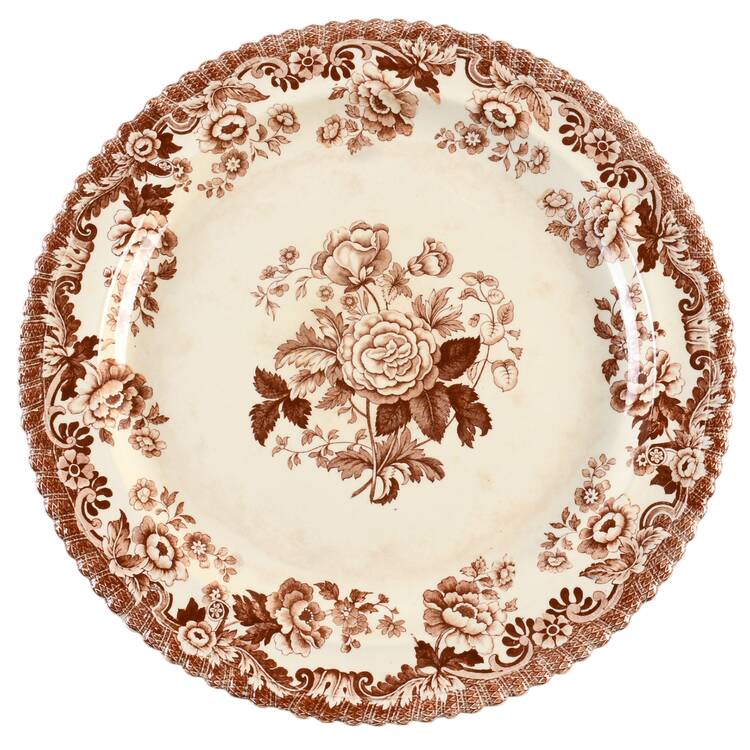Marina Brown 12" Chop Plate (Round Platter)