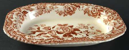 Marina Brown 9" Oval Vegetable Bowl