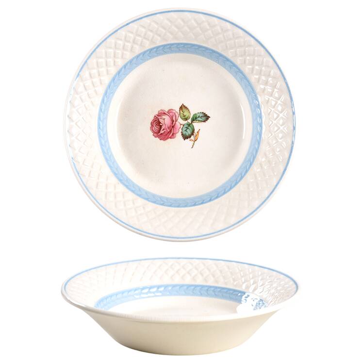 Mansard Rose Blue Laurel Band Fruit/Dessert (Sauce) Bowl