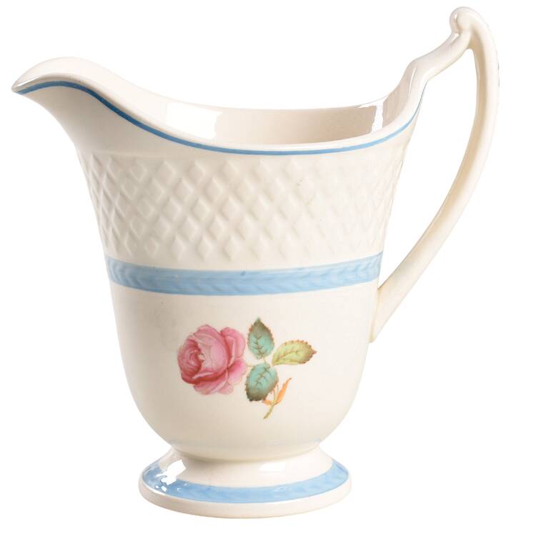 Mansard Rose Blue Laurel Band Creamer