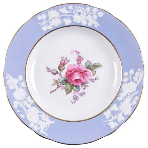 Maritime Rose Blue Bread & Butter Plate
