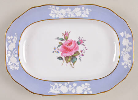 Maritime Rose Blue 10" Oval Serving Platter
