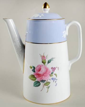 Maritime Rose Blue Coffee Pot & Lid