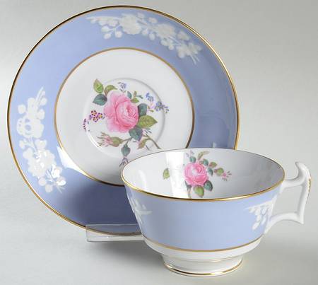 Maritime Rose Blue Footed Cup & Saucer Set