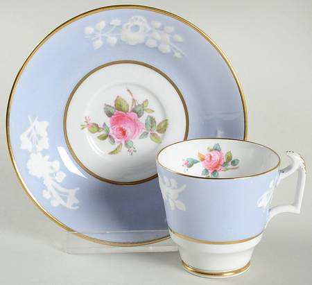 Maritime Rose Blue Footed Demitasse Cup & Saucer Set