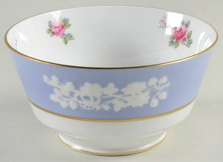 Maritime Rose Blue Open Sugar Bowl