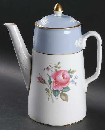 Maritime Rose Blue Coffee Pot & Lid