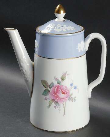 Maritime Rose Blue Coffee Pot & Lid