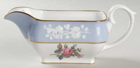 Maritime Rose Blue Gravy Boat