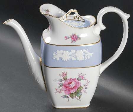 Maritime Rose Blue Coffee Pot & Lid