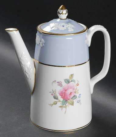 Maritime Rose Blue Mini Coffee Pot & Lid