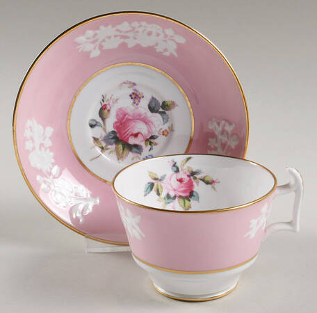 Maritime Rose Light Pink (Smooth) Footed Cup & Saucer Set