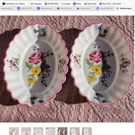 Marlborough Sprays 5" Oval Sweet Meat Dish