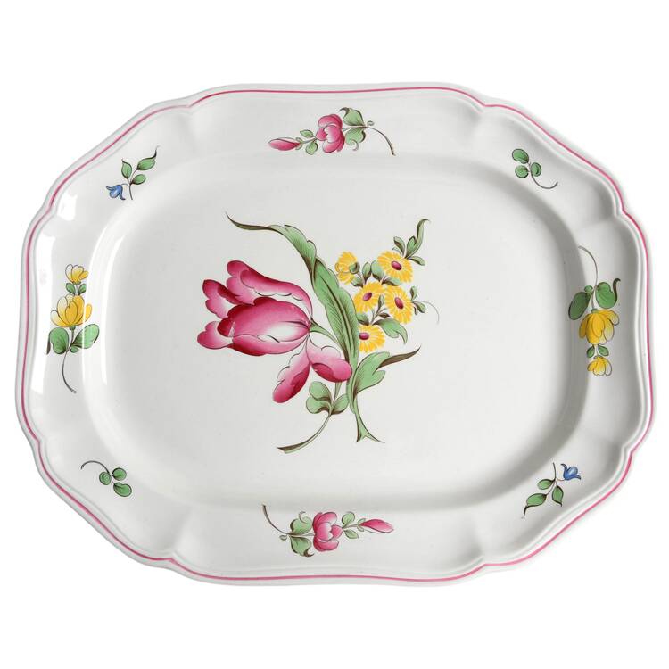 Marlborough Sprays 16" Oval Serving Platter