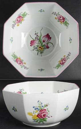Marlborough Sprays 10" Octagonal Vegetable Bowl