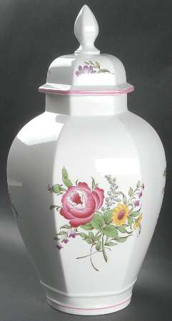 Marlborough Sprays Hexagonal Vase with Lid