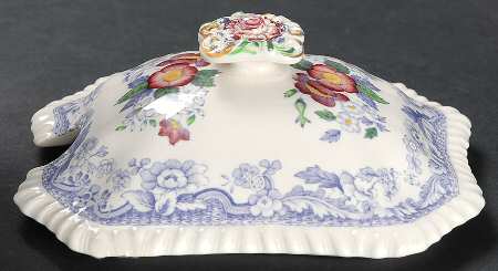 Mayflower Lid for Sauce Boat with Attached Underplate