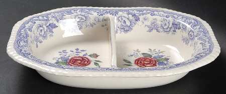 Mayflower 10" Oval Divided Vegetable Bowl