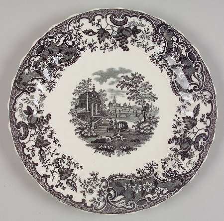May Black Luncheon Plate