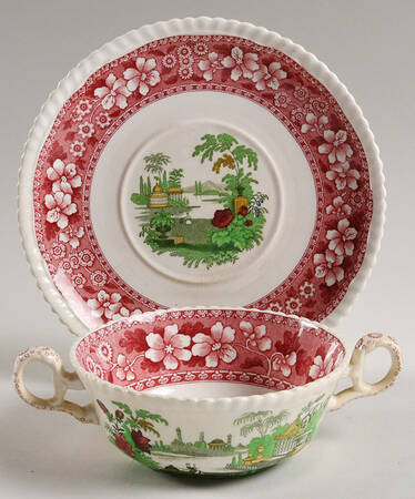 Merriemount Cream Soup Bowl & Saucer Set