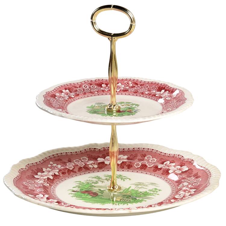 Merriemount 6 5/8"-10"  2 Tiered Serving Tray (Dp, Sp) HC