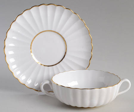 Midas Flat Cream Soup Bowl & Saucer Set
