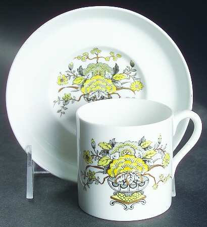 Ming (Smooth, No Trim) Flat Demitasse Cup & Saucer Set