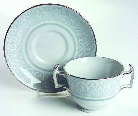 Ming Footed Bouillon Cup & Saucer