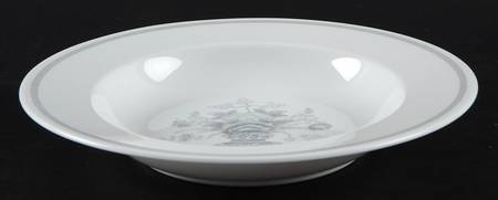Ming Gray (Smooth, No Trim) Rim Soup Bowl