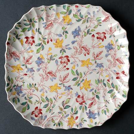 Morning Glory Square Luncheon Plate