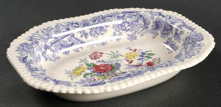 Mulberry Beverly Purple 9" Oval Vegetable Bowl